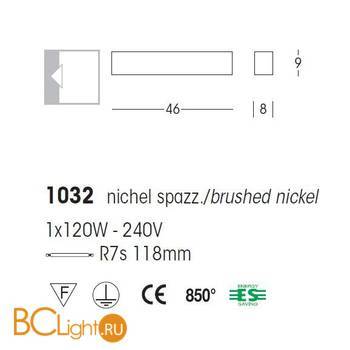 Настенный светильник Linea Light Curve 1032 - Схема