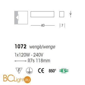 Настенный светильник Linea Light Curve 1072 - Схема