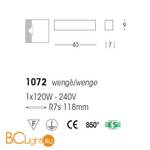 Настенный светильник Linea Light Curve 1072 - Схема
