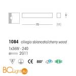 Настенный светильник Linea Light Curve 1084 - Схема