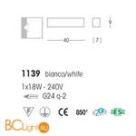 Настенный светильник Linea Light Curve 1139 - Схема