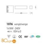 Настенный светильник Linea Light Curve 1076 - Схема