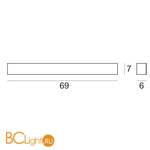 Настенный светильник Linea Light Curve 1143 - Схема