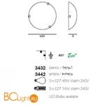 Настенно-потолочный светильник Linea Light 3432 - Схема