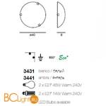 Настенно-потолочный светильник Linea Light 3441 - Схема