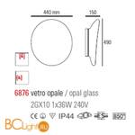 Настенно-потолочный светильник Linea Light Dinamic 6876 - Схема