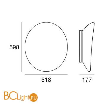 Настенно-потолочный светильник Linea Light Dinamic 7787 - Схема