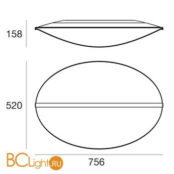 Потолочный светильник Linea Light Diphy 8167 - Схема
