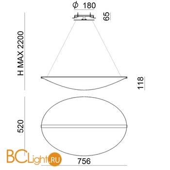 Подвесной светильник Linea Light Diphy 8171 - Схема
