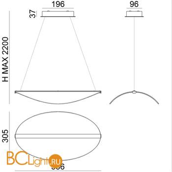 Подвесной светильник Linea Light Diphy 8172 - Схема