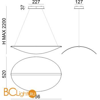 Подвесной светильник Linea Light Diphy 8173 - Схема