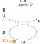 Встраиваемо-подвесной светильник Linea Light Diphy 8174 - Схема