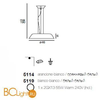 Подвесной светильник Linea Light Disco 5119 - Схема