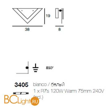 Настенный светильник Linea Light Doppio 3405 - Схема