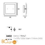 Настенно-потолочный светильник Linea Light Modern collection 3402 - Схема