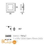 Настенно-потолочный светильник Linea Light Modern collection 3400 - Схема