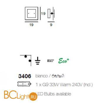 Настенно-потолочный светильник Linea Light Modern collection 3406 - Схема