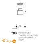 Настенный светильник Linea Light Dublight 7485 - Схема