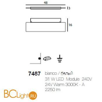 Настенный светильник Linea Light Dublight 7487 - Схема
