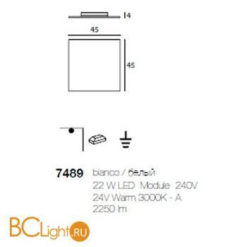 Потолочный светильник Linea Light Dublight 7489 - Схема