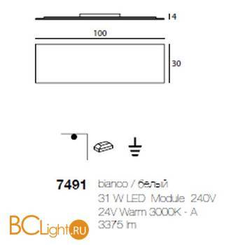 Потолочный светильник Linea Light Dublight 7491 - Схема