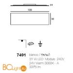 Потолочный светильник Linea Light Dublight 7491 - Схема