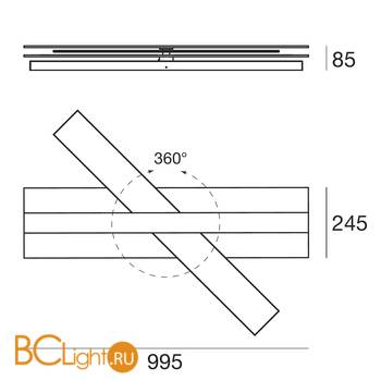 Потолочный светильник Linea Light Eclips 8157 - Схема