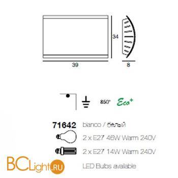 Настенно-потолочный светильник Linea Light 71642 - Схема