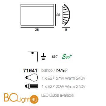 Настенно-потолочный светильник Linea Light 71641 - Схема