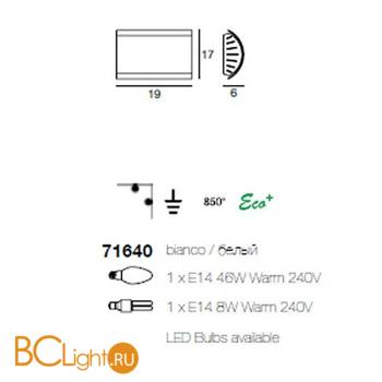 Настенно-потолочный светильник Linea Light 71640 - Схема