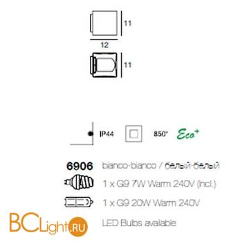 Настенный светильник Linea Light Elipse 6908 - Схема