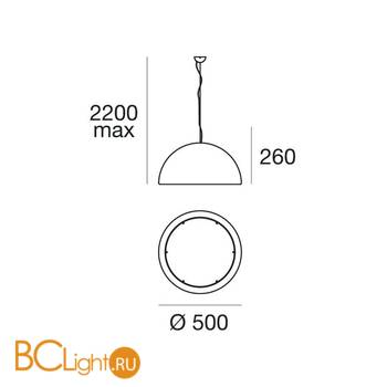 Подвесной светильник Linea Light Entourage_P1 7663 - Схема