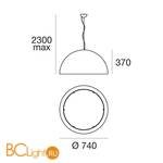 Подвесной светильник Linea Light Entourage_P1 7667 - Схема