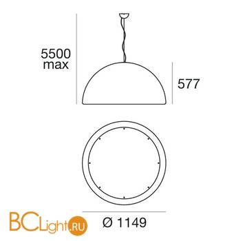 Подвесной светильник Linea Light Entourage_P1 7670 - Схема