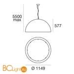 Подвесной светильник Linea Light Entourage_P1 7670 - Схема