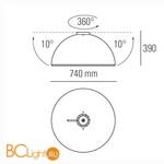 Потолочный светильник Linea Light Ma&De Entourage 7173 - Схема