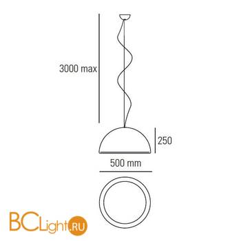 Подвесной светильник Linea Light Ma&De Entourage 7176 - Схема