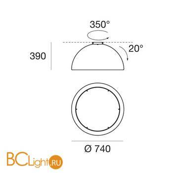 Потолочный светильник Linea Light Entourage 7712 - Схема