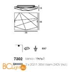Потолочный светильник Linea Light Face 7302 - Схема