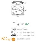 Потолочный светильник Linea Light Face 7477 - Схема