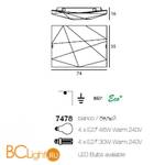 Потолочный светильник Linea Light Face 7478 - Схема