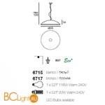 Подвесной светильник Linea Light Floreale 6717 - Схема