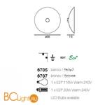 Настенно-потолочный светильник Linea Light Floreale 6705 - Схема