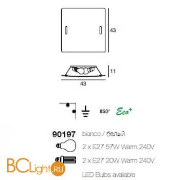 Настенно-потолочный светильник Linea Light Florence 90197 - Схема