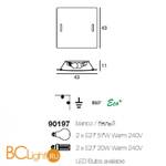 Настенно-потолочный светильник Linea Light Florence 90197 - Схема