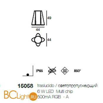 Садово-парковый фонарь Linea Light Flower 15058 - Схема
