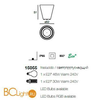 Садово-парковый фонарь Linea Light Flower 15055 - Схема