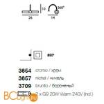 Подсветка для картин Linea Light Flue 3709 - Схема