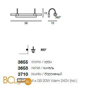 Подсветка для картин Linea Light Flue 3710 - Схема