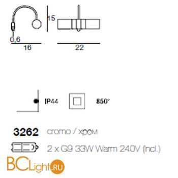 Подсветка для картин Linea Light Fotis 3262 - Схема